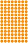 Label, 8 mm, round, AVERY ZWECKFORM, neon orange, 416 label/pack